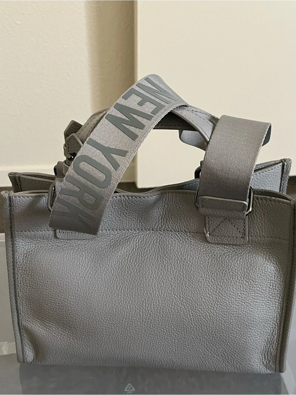 Botkier Gray Leather Bag with Branded Strap